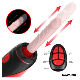 JAMYJOB - PYSTON BASE MASTURBADOR AUTOMÁTICO CON DILDO CONTROL REMOTO