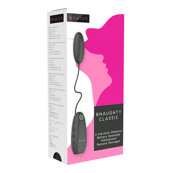 B SWISH - BNAUGHTY CLASSIC VIBRATING BULLET NEGRO