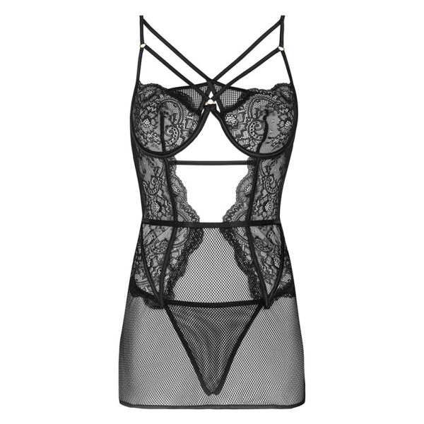 LIVCO CORSETTI FASHION - BARIRIN LC 90633 FALDA + PANTY NEGRO S/M
