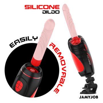 JAMYJOB - PYSTON BASE MASTURBADOR AUTOMÁTICO CON DILDO CONTROL REMOTO