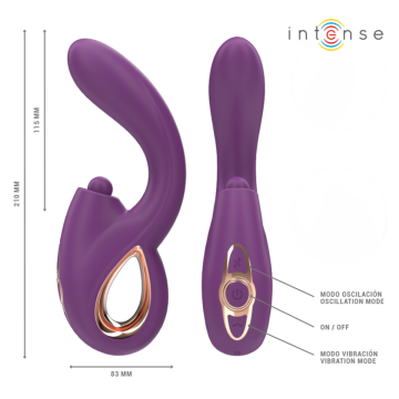 INTENSE - LALI VIBRADOR PUNTO G MULTIFUNCIÓN ESTIMULACIÓN & EMPUJE & VIBRACIÓN MORADO