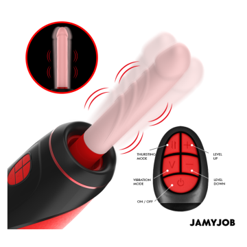 JAMYJOB - PYSTON BASE MASTURBADOR AUTOMÁTICO CON DILDO CONTROL REMOTO