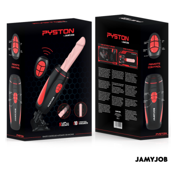 JAMYJOB - PYSTON BASE MASTURBADOR AUTOMÁTICO CON DILDO CONTROL REMOTO