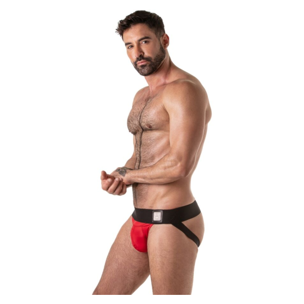 LOCKER GEAR - JOCKSTRAP ROUGE À CEINTURE LARGE M