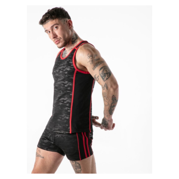 LOCKER GEAR - CANOTTA CON ACCESSO MILITARE COMPLETO ROSSA L