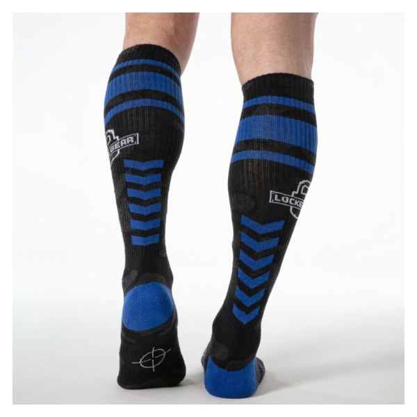 LOCKER GEAR - FULL MILITARY KNEE HIGH SOCKS ONE SIZE BLUE