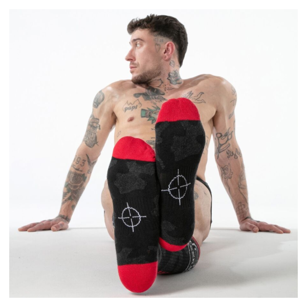 LOCKER GEAR - FULL MILITARY KNEE HIGH SOCKS RED ONE SIZE