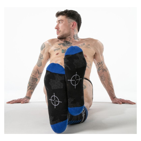 LOCKER GEAR - CALZE MILITARI AL GINOCCHIO NERE TAGLIA UNICA