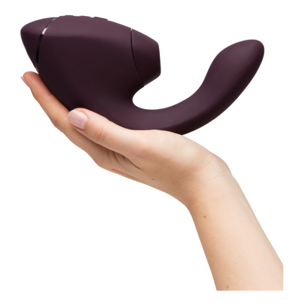 WOMANIZER - DUO NEXT DOPPELTER KLITORIS- & G-PUNKT-STIMULATOR DUNKELLILA