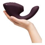 WOMANIZER - DUO NEXT STIMOLATORE DOPPIO CLITORIDEO E PUNTO G VIOLA SCURO