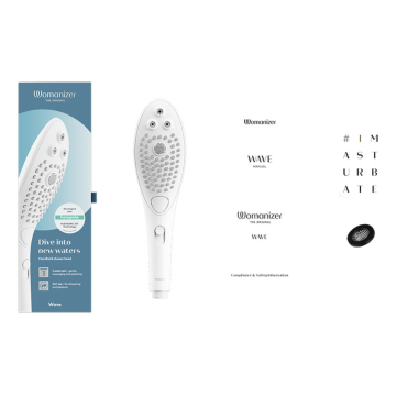 WOMANIZER - POMMEAU DE DOUCHE STIMULANT CLITORIAL WAVE BLANC