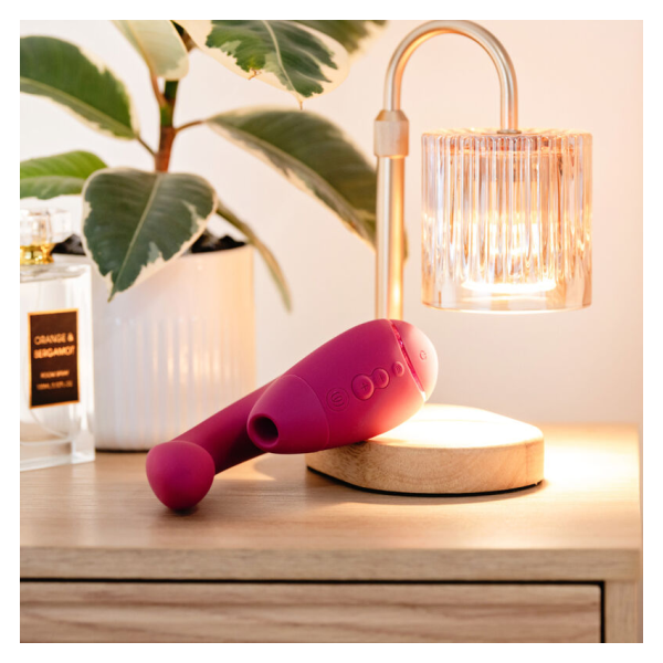 WOMANIZER - DUO NEXT STIMULATEUR CLITORIAL ET DE POINT G DOUBLE ROSE FOYER
