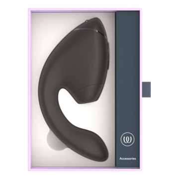 WOMANIZER - DUO NEXT STIMOLATORE DOPPIO CLITORIDEO E PUNTO G NERO