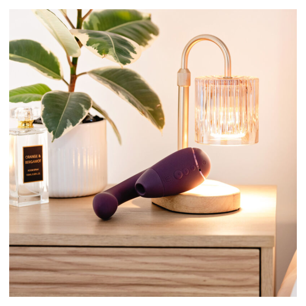 WOMANIZER - DUO NEXT STIMOLATORE DOPPIO CLITORIDEO E PUNTO G VIOLA SCURO