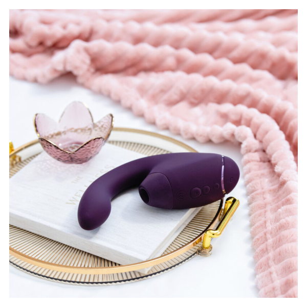 WOMANIZER - DUO NEXT STIMOLATORE DOPPIO CLITORIDEO E PUNTO G VIOLA SCURO