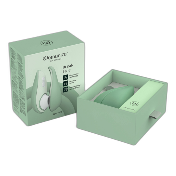 WOMANIZER - LIBERTY 2 STIMOLATORE CLITORIDEO E ASPIRAZIONE VERDE CHIARO