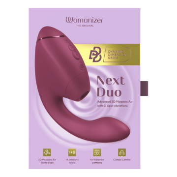 WOMANIZER - DUO NEXT DUAL CLITORAL & G-SPOT STIMULATOR DUSKY PINK