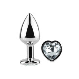 SECRETPLAY - BUTT PLUG AUS METALL, KLARES KRISTALLHERZ, KLEINE GRÖSSE…