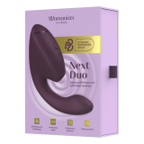 WOMANIZER - DUO NEXT STIMOLATORE DOPPIO CLITORIDEO E PUNTO G VIOLA SCURO