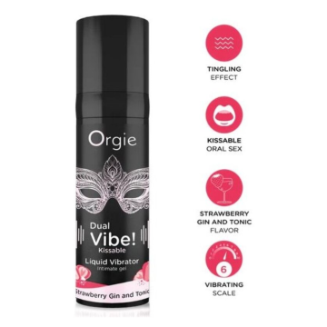 ORGIE - DUAL VIBE! ERDBEER-GIN-TONIC-VIBRATOR ZUM KÜSSEN, 15 ML