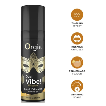 ORGIE - DUAL-VIBE! PIÑA COLADA KISSABLE FLÜSSIGER VIBRATOR 15 ML