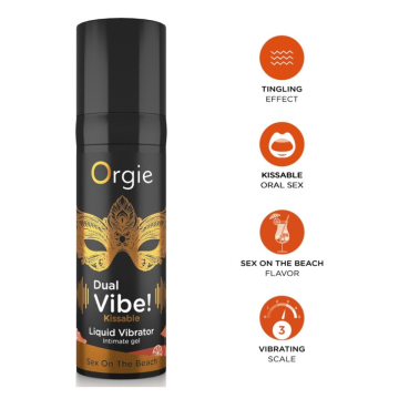 ORGIE - DOPPIA VIBRAZIONE! VIBRATORE LIQUIDO BACIABILE SEX ON THE BEACH 15 ML