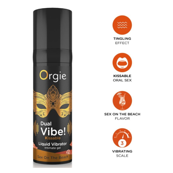 ORGIE - DOPPELVIBRATOR! SEX AM STRAND KÜSSER FLÜSSIGVIBRATOR 15 ML