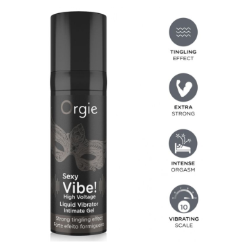ORGIE - SEXY VIBE! HIGH VOLTAGE EXTRA STRONG LIQUID VIBRATOR 15 ML