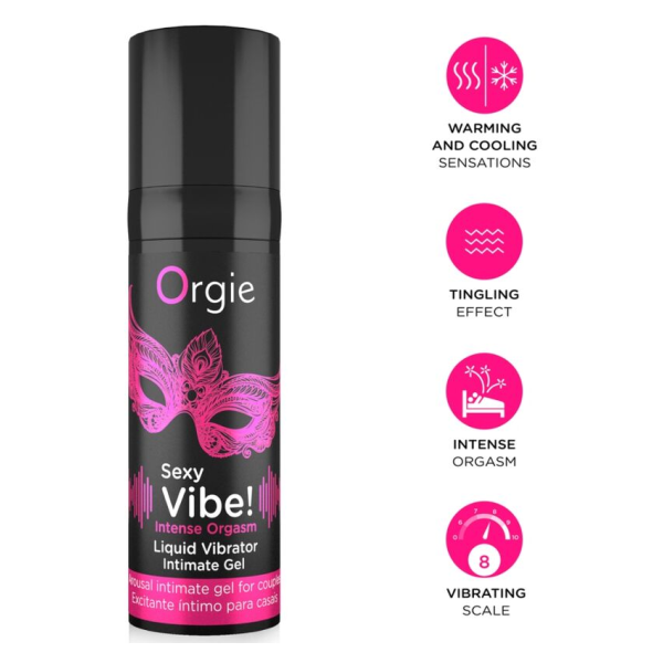 ORGIE - SEXY VIBE! INTENSIVES ORGASMUS, VIELFÄLTIGE EMPFEHLUNGEN, INTIMGEL 15 ML