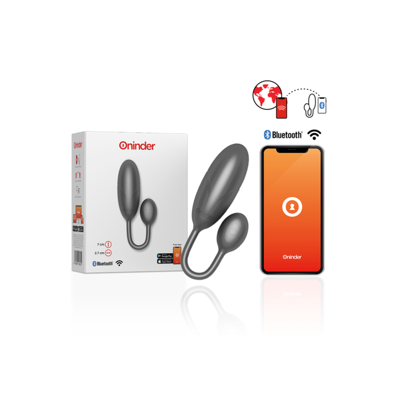 Oninder - Denver Huevo Vibrador Negro 7 X 2.7 Cm - App Gratuita |