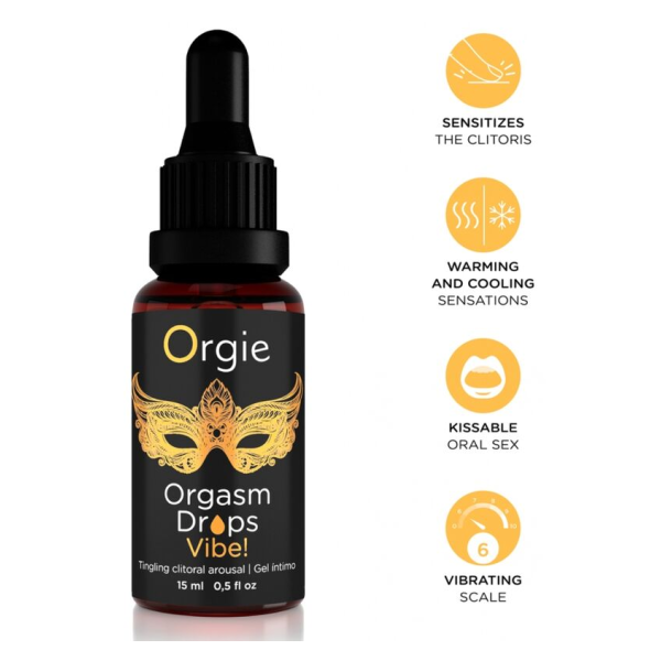 ORGIE - ORGASMUS-TROPFEN-VIBULATOR! VIBRIERENDER KLITORISTISCHER ERMÖGLICHUNGSSPANNER 15 ML