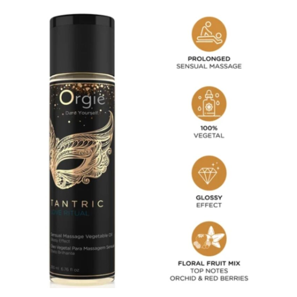 ORGIE - RITUALE DE AMORE TANTRA, MASSAGGIO SENSUALE, OLIO VEGETALE 200 ML