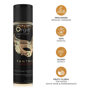 ORGIE - NETTARE DIVINO TANTRA OLIO VEGETALE PER MASSAGGI SENSUALI 200 ML