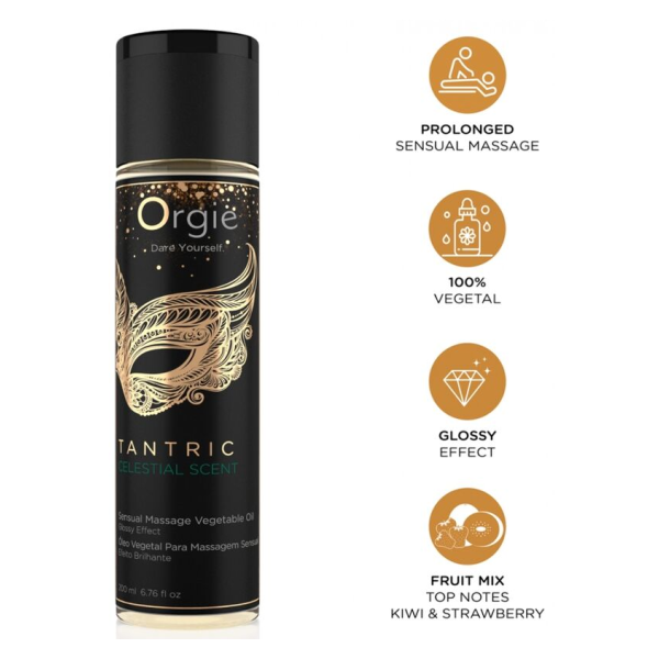 ORGIE - TANTRISCHER HIMMLISCHER DUFT, SINNLICHES MASSAGEÖL, 200 ML