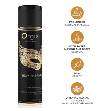 ORGIE - OLIO DA MASSAGGIO SENSUALE AFRODISICO PER UNA TERAPIA SEXY 200 ML