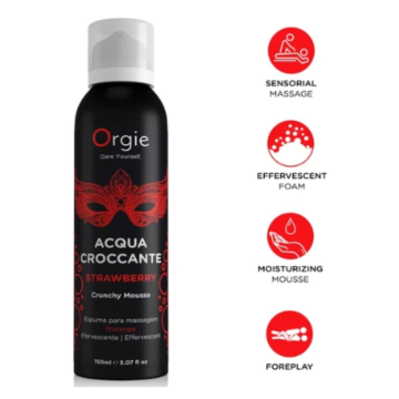 ORGIE - MOUSSE DE MASSAGE CROQUANTE À LA FRAISE ACQUA CROCCANTE 150 ML