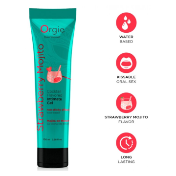 ORGIE - GLEITGEL-TUBE COCKTAIL ERDBEER-MOJITO, KÜSSTBARES, WASSERBASIERTES INTIMGEL, 100 ML