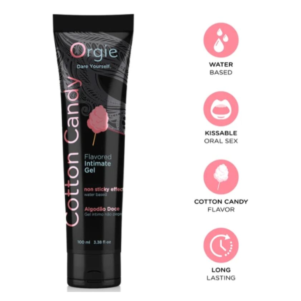 ORGIE - TUBO LUBRIFICANTE ZUCCHERO FILATO BACIABILE GEL INTIMO A BASE DE ACQUA 100 ML