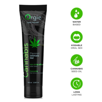 ORGIE - LUBE TUBE CANNABIS KISSABLE WATER-BASED INTIMATE GEL 100 ML
