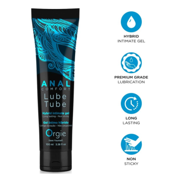 ORGIE - GLEITGEL-TUBE ANAL COMFORT HYBRID INTIMGEL FÜR ANALSEX 100 ML