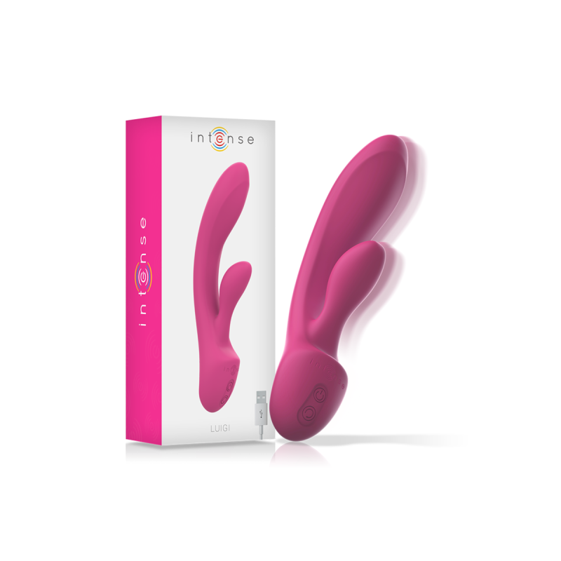 Intense - Luigi Vibrador Rabbit Silicona Liquida Rosa | Vybes.it