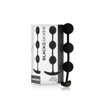 Black&Silver - Harry Rosario Anal 3 Esferas Silicona 14 Cm |