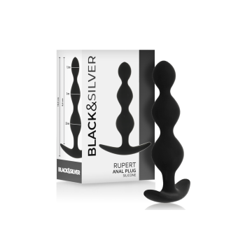 BLACK&SILVER - CATENA PER SFERE ANALI RUPERT 10 CM - Perline anali