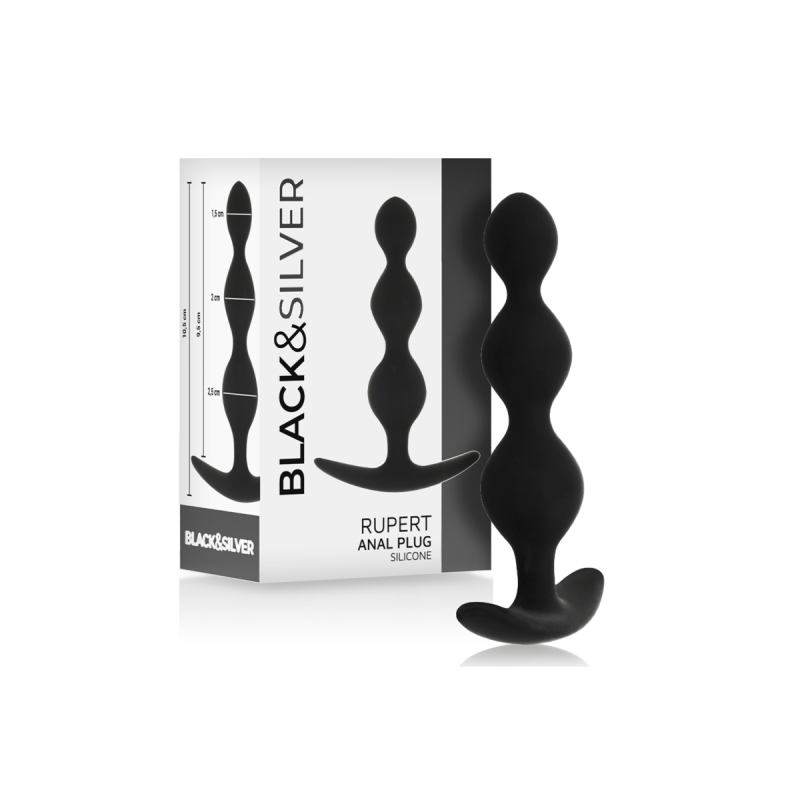 BLACK&SILVER - CHAÎNE À BILLES ANAL RUPERT 10 CM - Perles anales