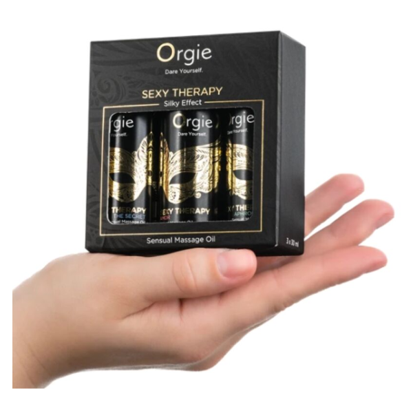 ORGIE - SEXY THERAPY MINI SIZE COLLECTION SENSUAL MASSAGE OILS 3 X 30 ML
