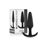 BLACK&SILVER - BOUCHON ANAL EN SILICONE HANSEL AVEC PETITE POIGNÉE -…