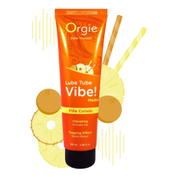 ORGIE - LUBE TUBE VIBE! PIÑA COLADA KISSABLE INTIMATE GEL MEDIUM TINGLING 100 ML