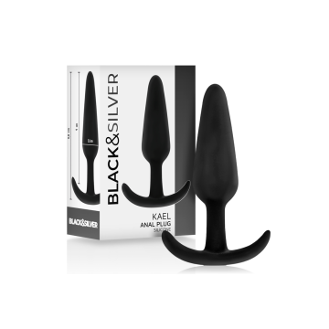 Black&Silver - Kael Plug Anal Silicona Con Asa Mediano | Vybes.it
