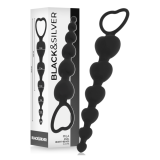 BLACK&SILVER - MILA CADENA ANAL DE CORAZONES 18 CM