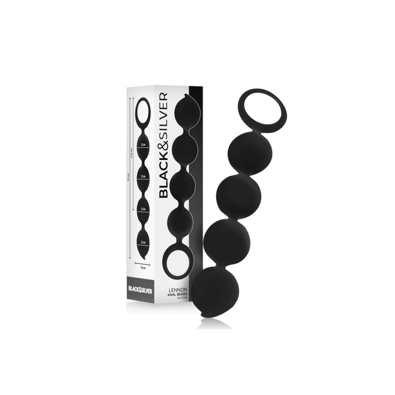 Black&Silver - Lennon Rosario Anal 4 Esferas Silicona 15 Cm |